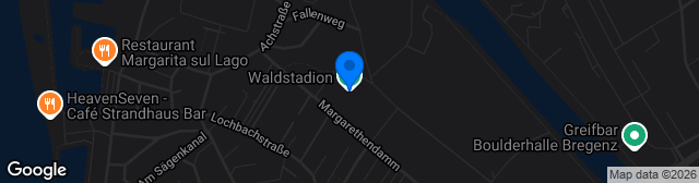 Map showing Waldstadion Hard
