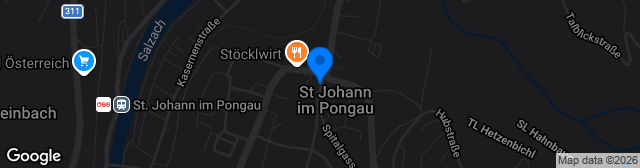 Map showing Sportplatz St. Johann