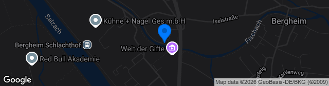 Map showing Sportplatz FC Bergheim