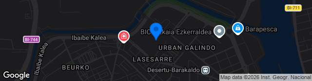 Map showing Estadio Nuevo Lasesarre