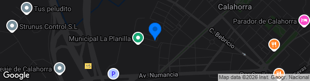 Map showing Estadio La Planilla