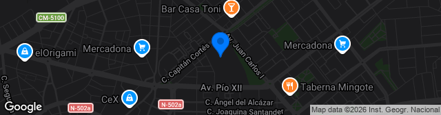 Map showing Estadio El Prado