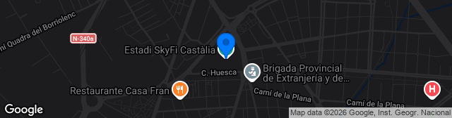 Map showing Nou Estadi Castalia