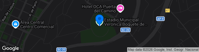 Map showing Estadio Multiusos de San Lázaro