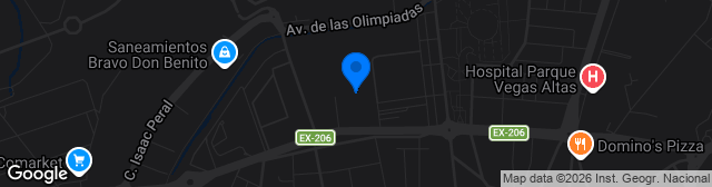 Map showing Estadio Vicente Sanz