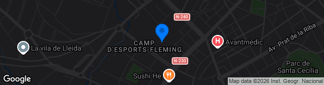 Map showing Camp d'Esports de Lleida
