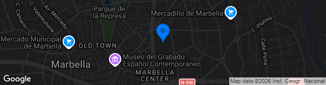 Map showing Estadio Municipal Antonio Lorenzo Cuevas