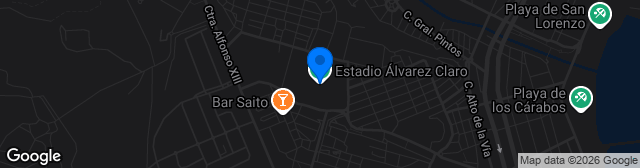 Map showing Estadio Álvarez Claro