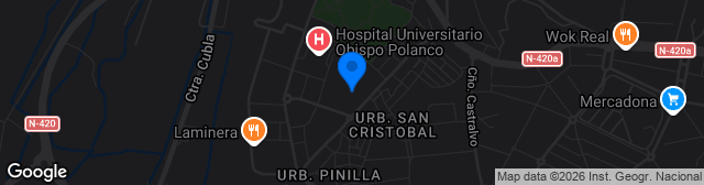 Map showing Estadio La Pinila