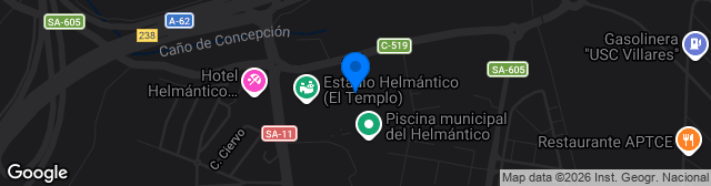 Map showing Pistas del Helmántico