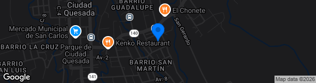 Map showing Estadio Carlos Ugalde Álvarez