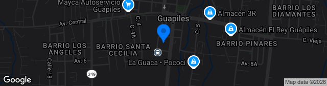 Map showing Estadio Ebal Rodríguez Aguilar