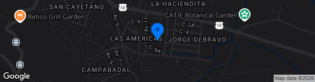 Map showing Estadio Rafael Ángel Camacho