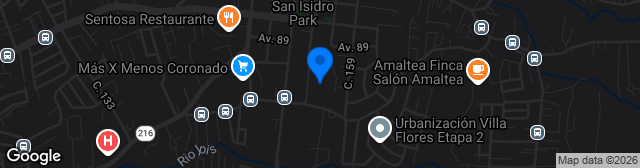Map showing Estadio Municipal El Labrador de Coronado