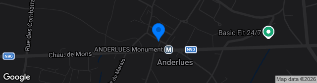 Map showing Terrain d'Anderlues