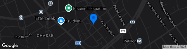 Map showing Stade Guy Thys