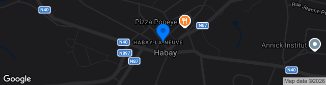 Map showing Terrain de Habay-la-Neuve