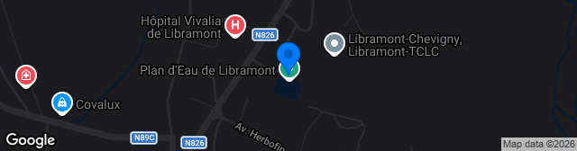 Map showing Stade du RCS Libramont
