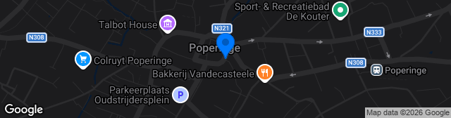 Map showing Terrein FC & BS Poperinge
