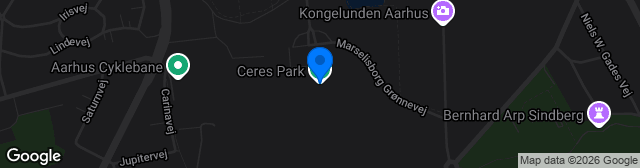 Map showing Ceres Park & Arena