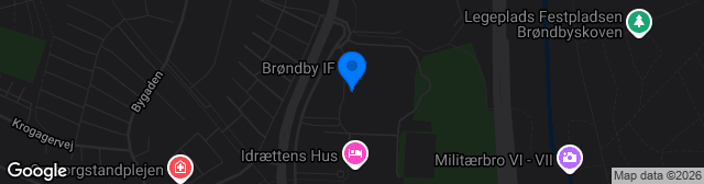Map showing Brøndby Stadion