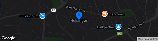 Map showing Helsingør Ny Stadion OPV
