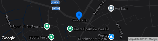 Map showing Sportcomplex Zwevezele