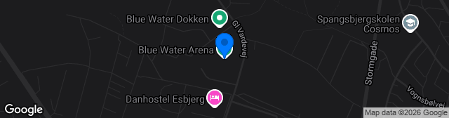 Map showing Blue Water Arena