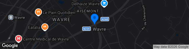 Map showing Stade Justin Peeters