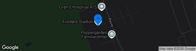 Map showing Avedøre Stadion