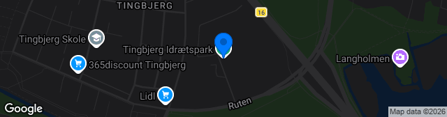 Map showing Tingbjerg Idrætspark
