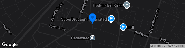 Map showing Hedensted Stadion