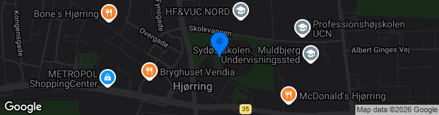 Map showing Nord Energi Arena