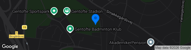 Map showing Jægersborg Stadion
