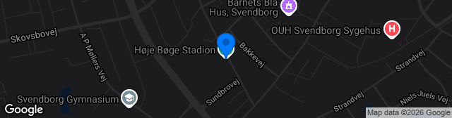 Map showing Høje Bøge Stadion