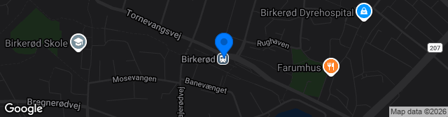 Map showing Birkerød Stadion