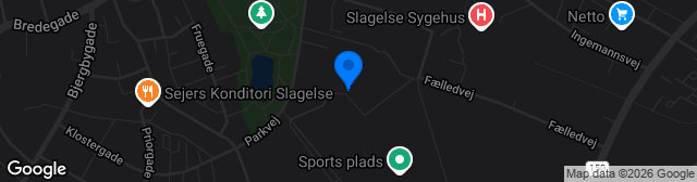 Map showing Harboe Arena Slagelse
