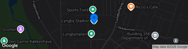 Map showing Lyngby Stadion