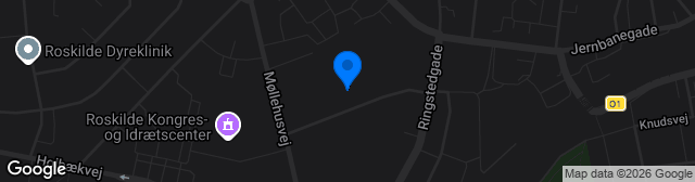 Map showing Roskilde Idrætspark