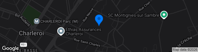 Map showing Stade de la Neuville