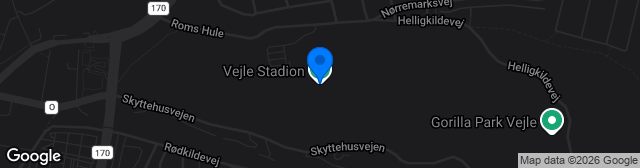 Map showing Vejle Stadion