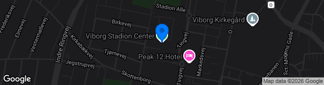 Map showing Energi Viborg Arena