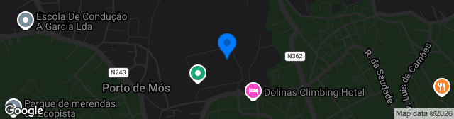 Map showing Parque de Jogos de Porto de Mós