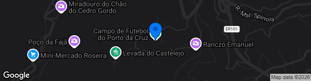 Map showing Campo de Futebol do Porto da Cruz
