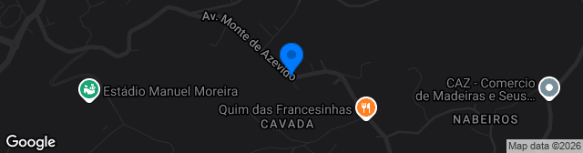 Map showing Estádio Monte de Azevido