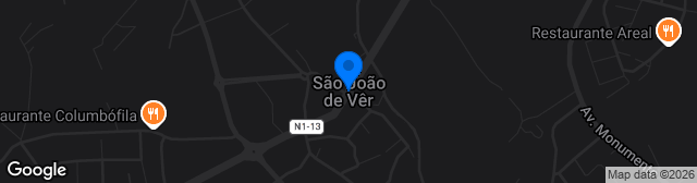 Map showing Estádio Clube São João de Ver