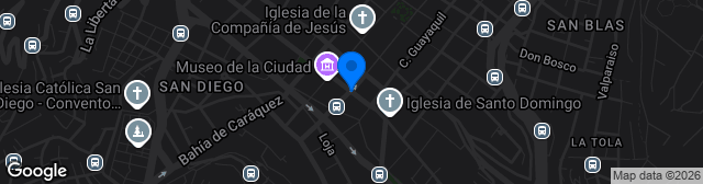 Map showing Estadio Rodrigo Paz Delgado