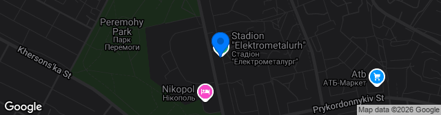 Map showing Stadion Elektrometalurh-NFZ