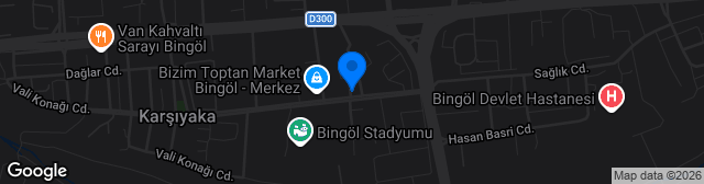 Map showing Bingöl Şehir Stadyumu