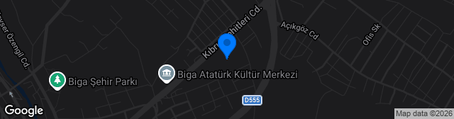 Map showing Biga İlyas Bayram Stadyumu